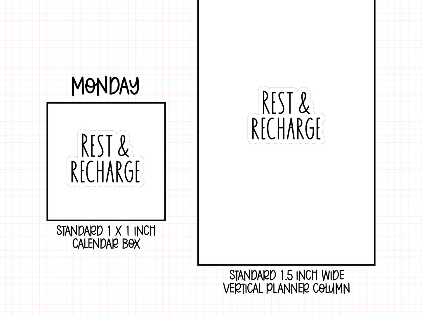 Rest & Recharge Planner Stickers | SC-25