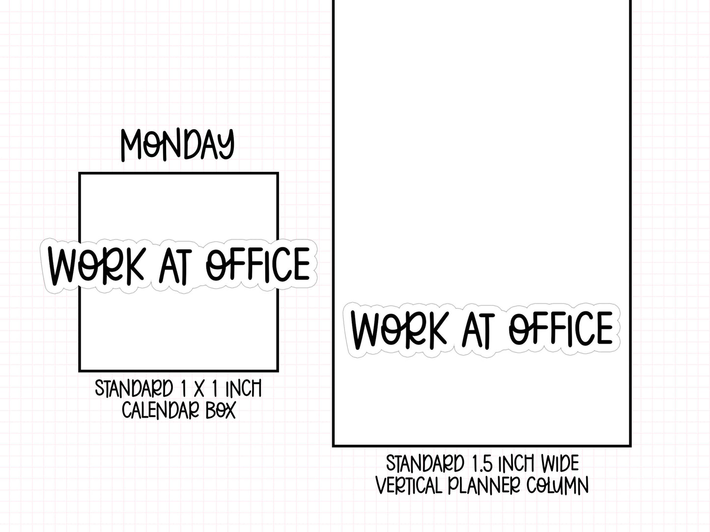 Work At Office Planner Stickers | AW-12
