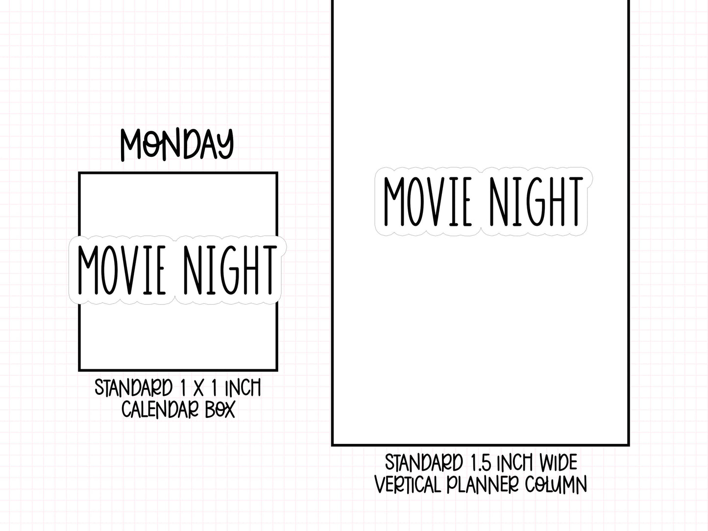 Movie Night Planner Stickers | SC-06
