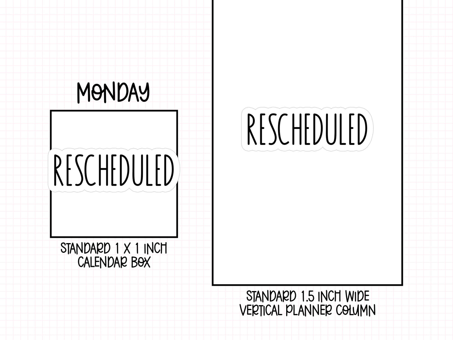 Rescheduled Planner Stickers | SC-15