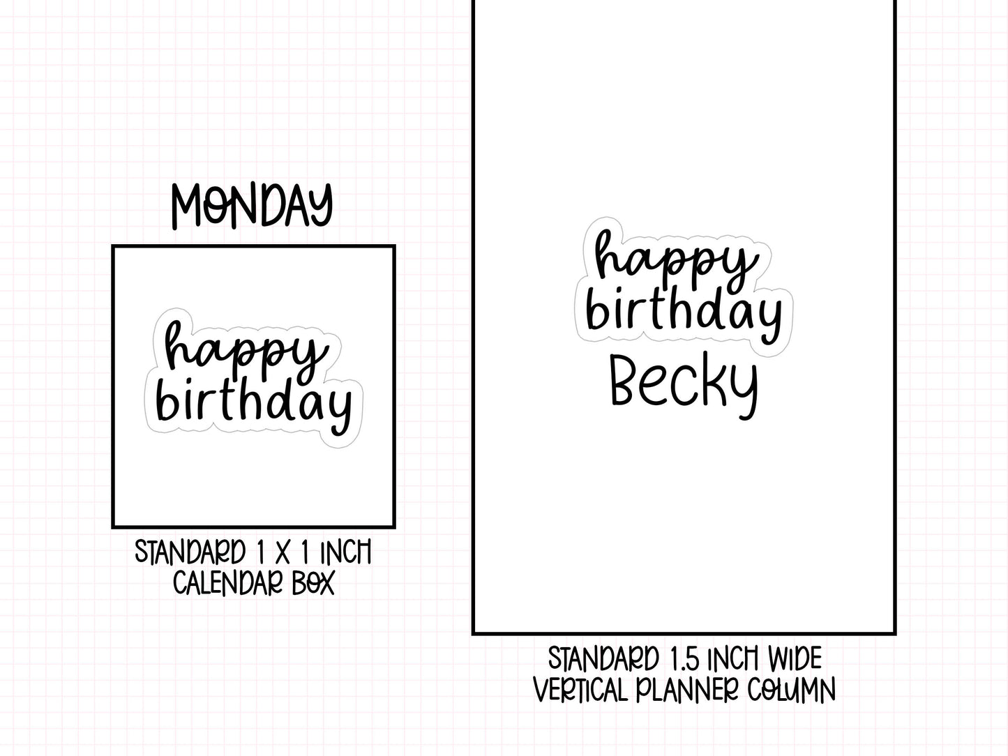 Happy Birthday Planner Stickers | AJ-06