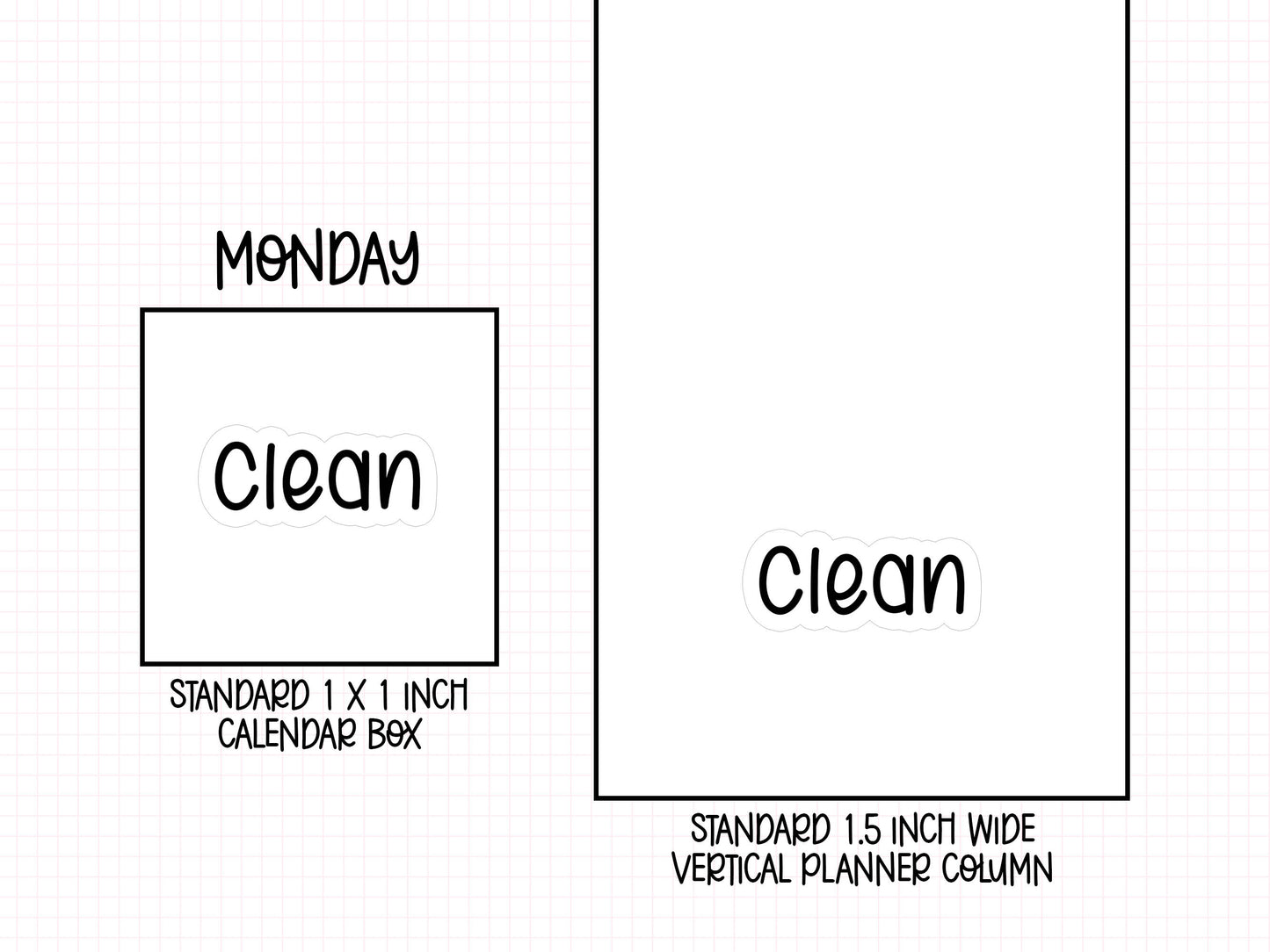 Clean Planner Stickers | NYP-13