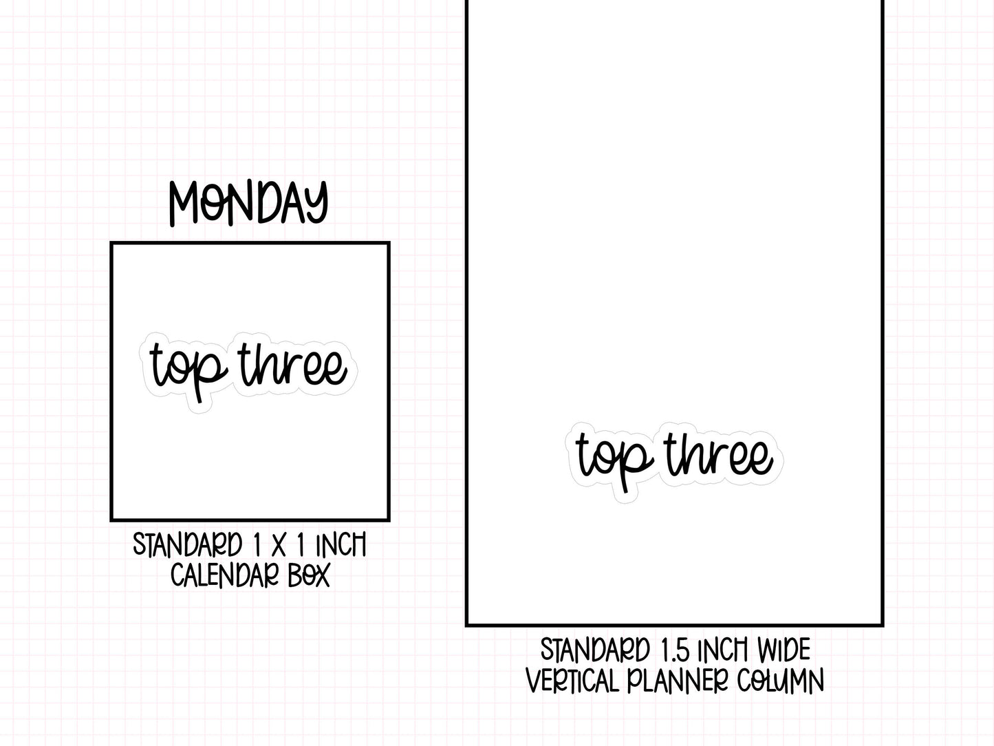 Top Three Planner Stickers | MS-021