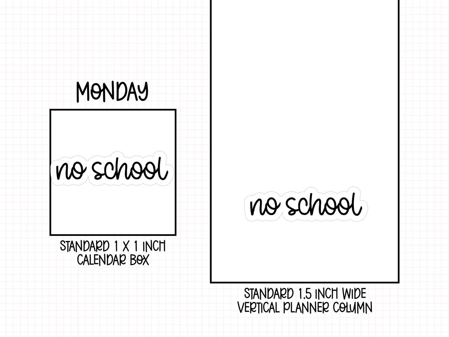 No School Planner Stickers | MS-24