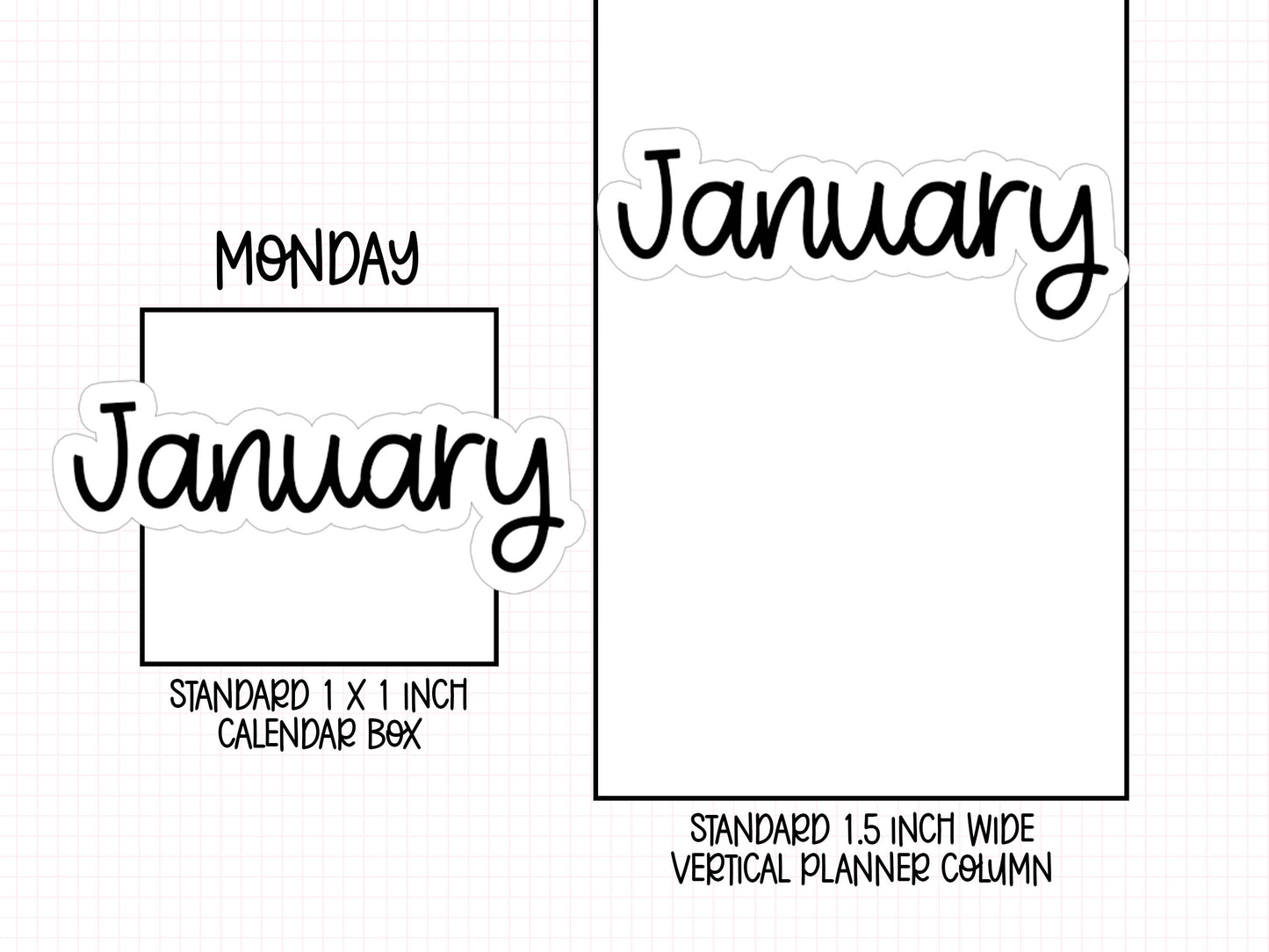 Months of the Year Planner Stickers | MS-39