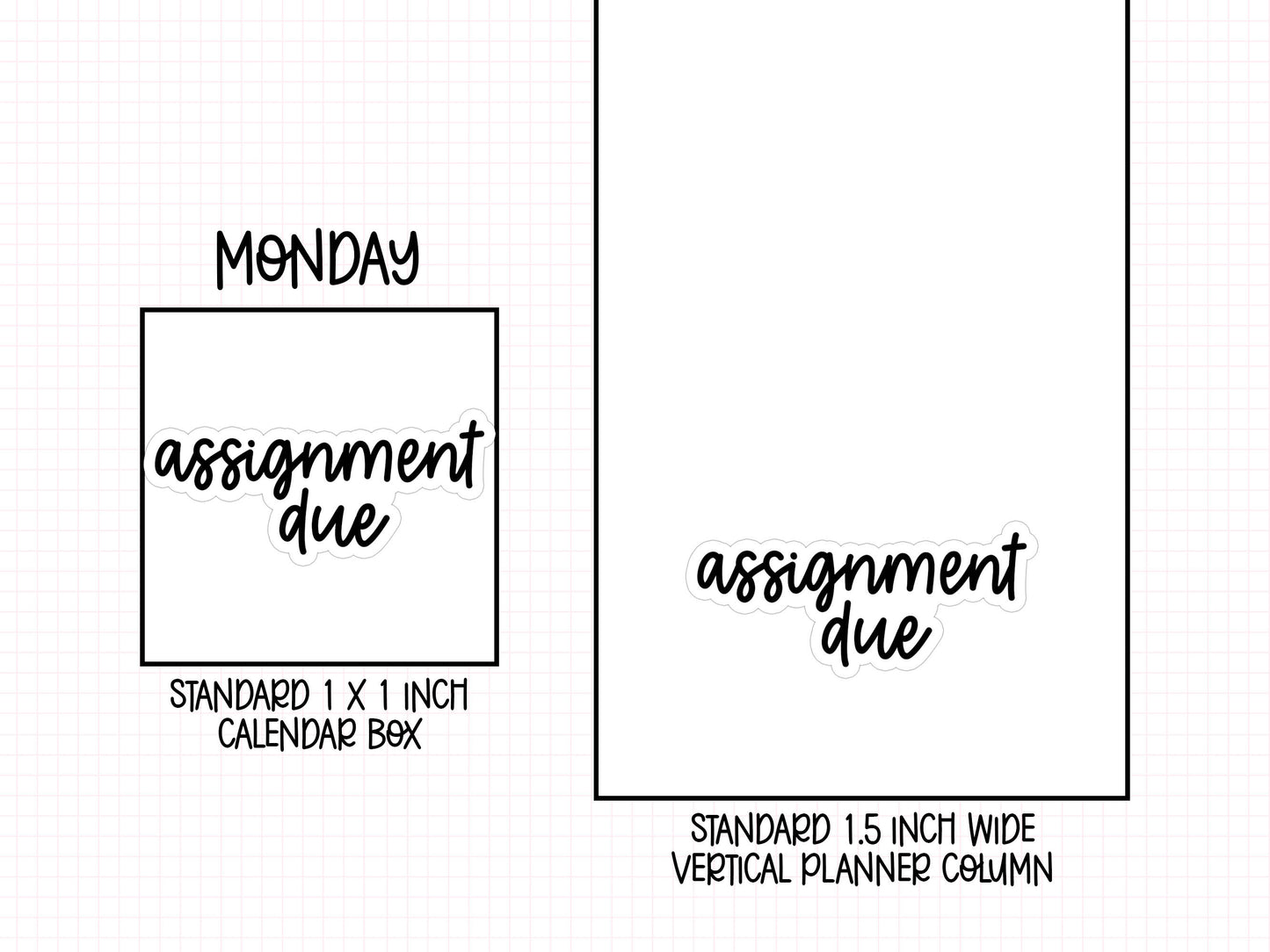Assignment Due Planner Stickers | CS-07