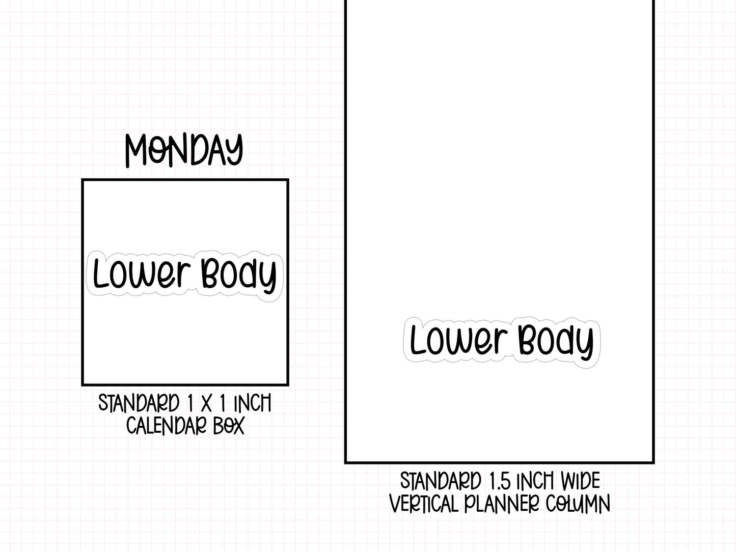 Lower Body Planner Stickers | NYP-22