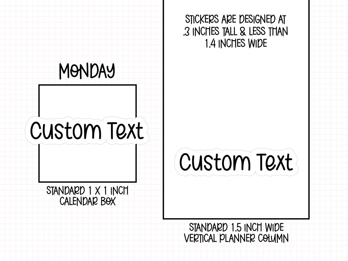 Custom Text Planner Stickers | NYP-CUSTOM
