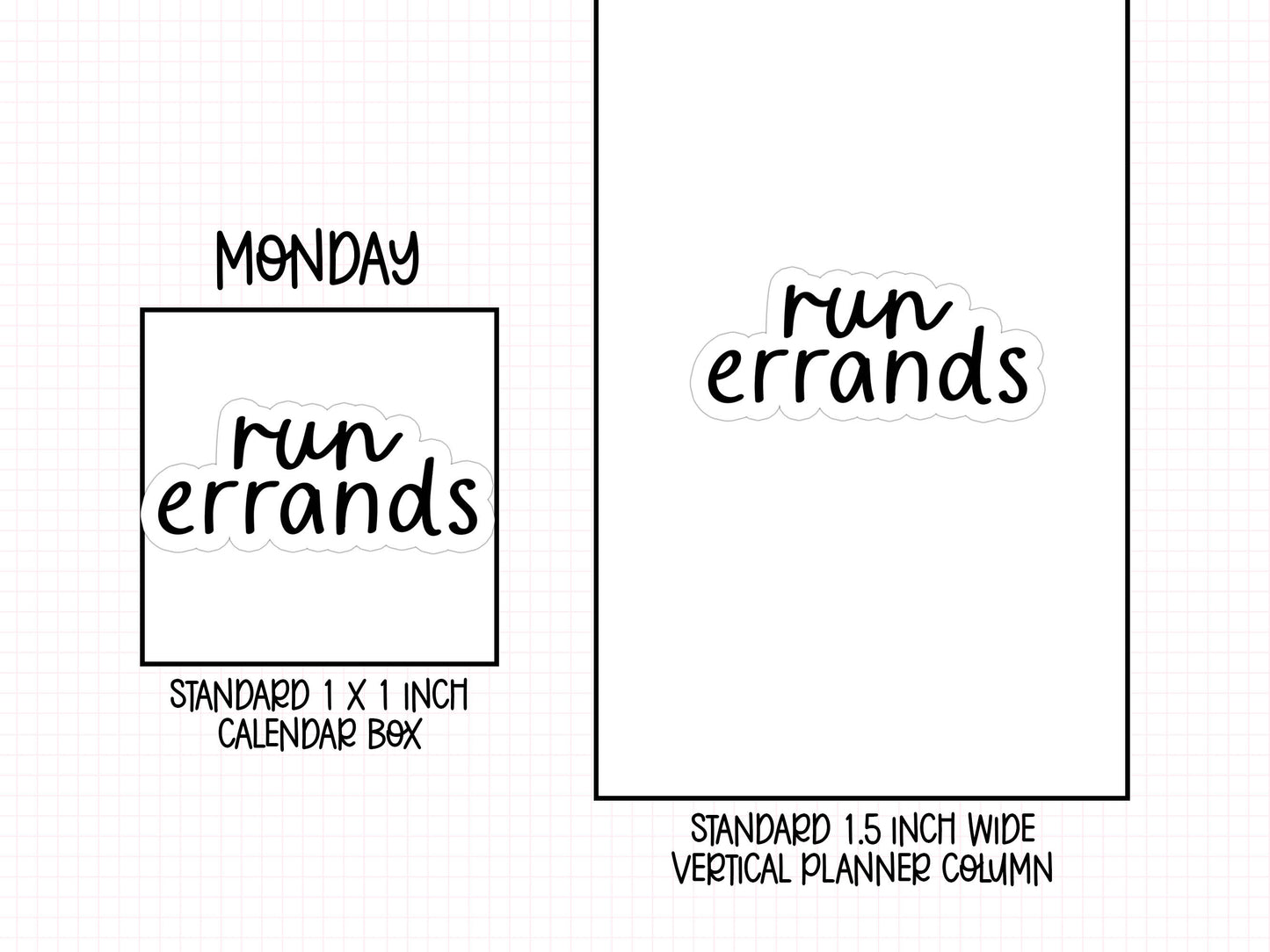 Run Errands Planner Stickers | AJ-04