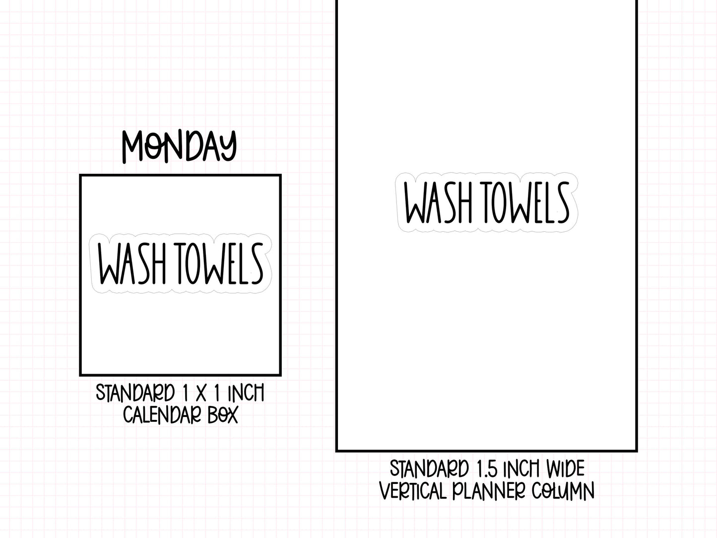 Wash Towels Planner Stickers | SC-19