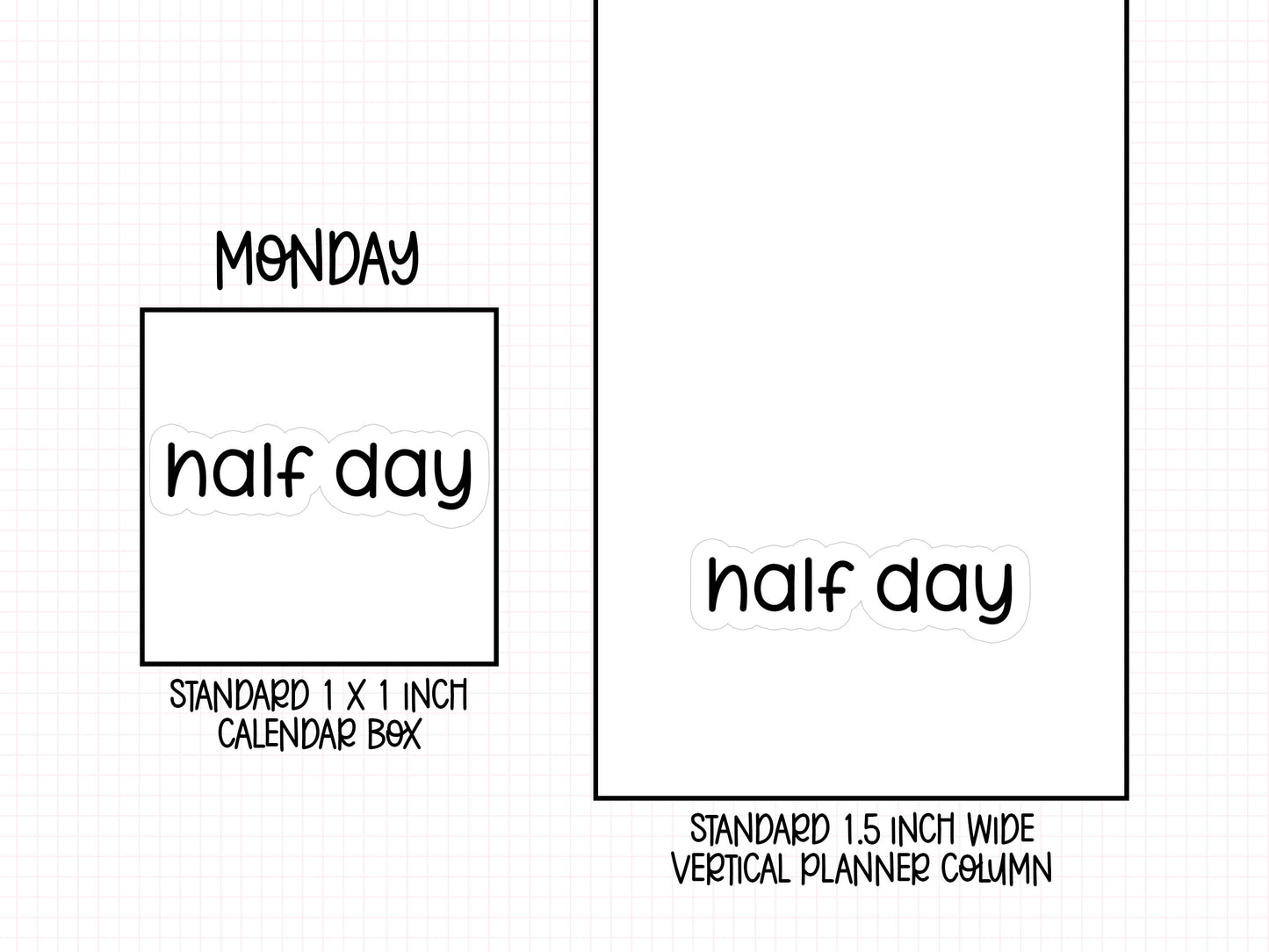 Half Day Planner Stickers | LR-24