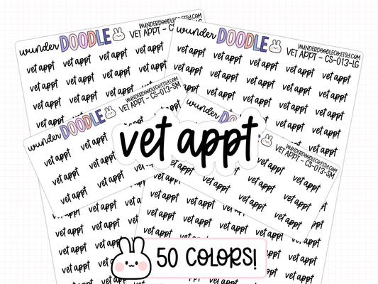 Vet Appt Planner Stickers | CS-013