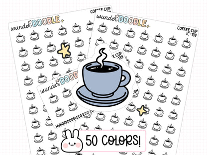 Coffee Cup Planner Stickers | IC-139