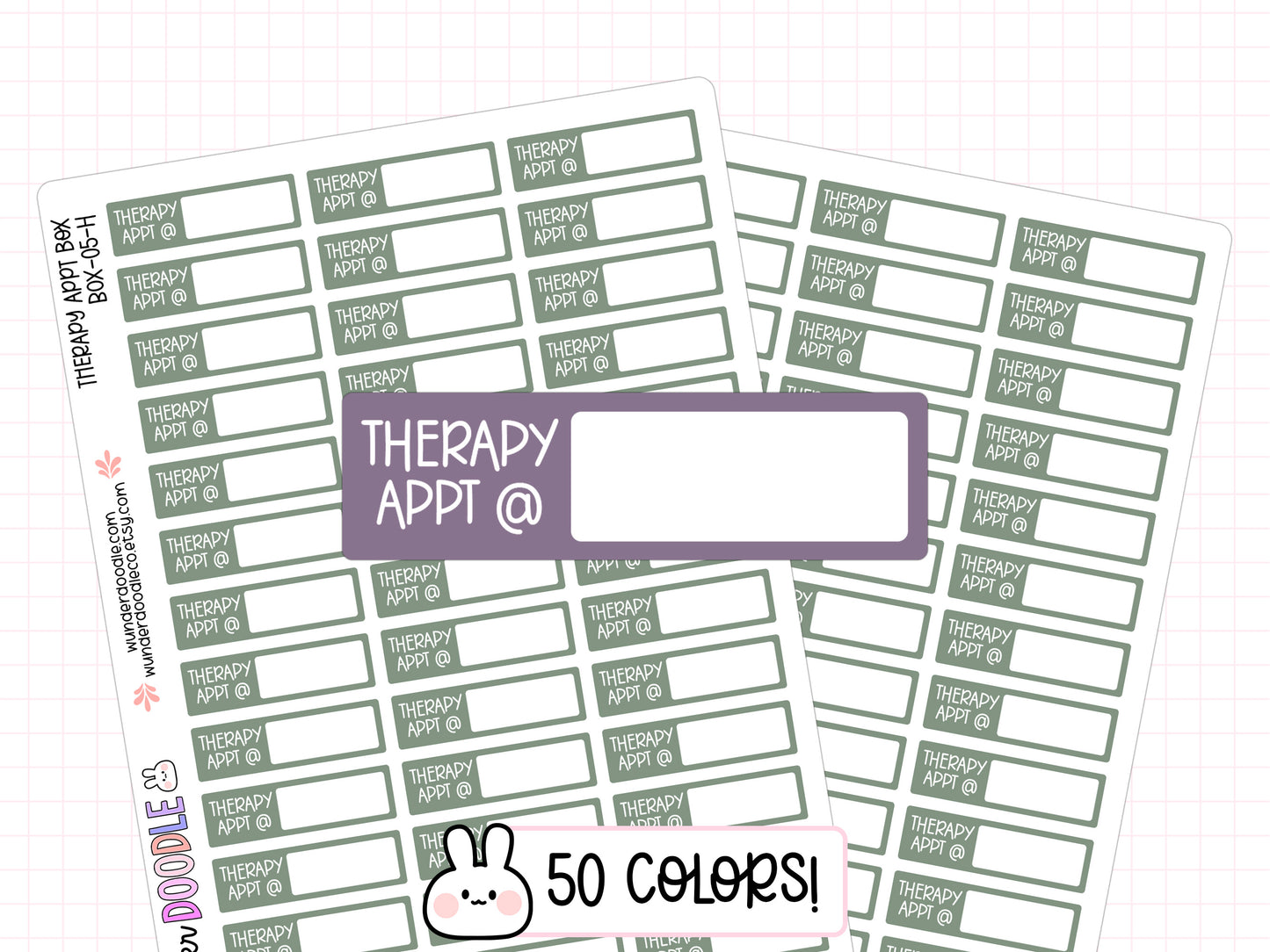 Therapy Appt Planner Stickers | BOX-05