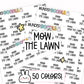 Mow the Lawn Planner Stickers | AW-28