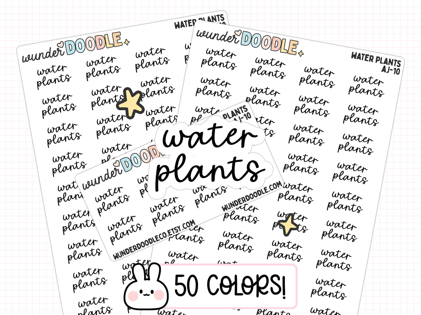 Water Plants Planner Stickers | AJ-10