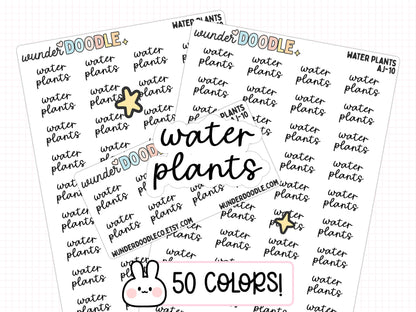 Water Plants Planner Stickers | AJ-10