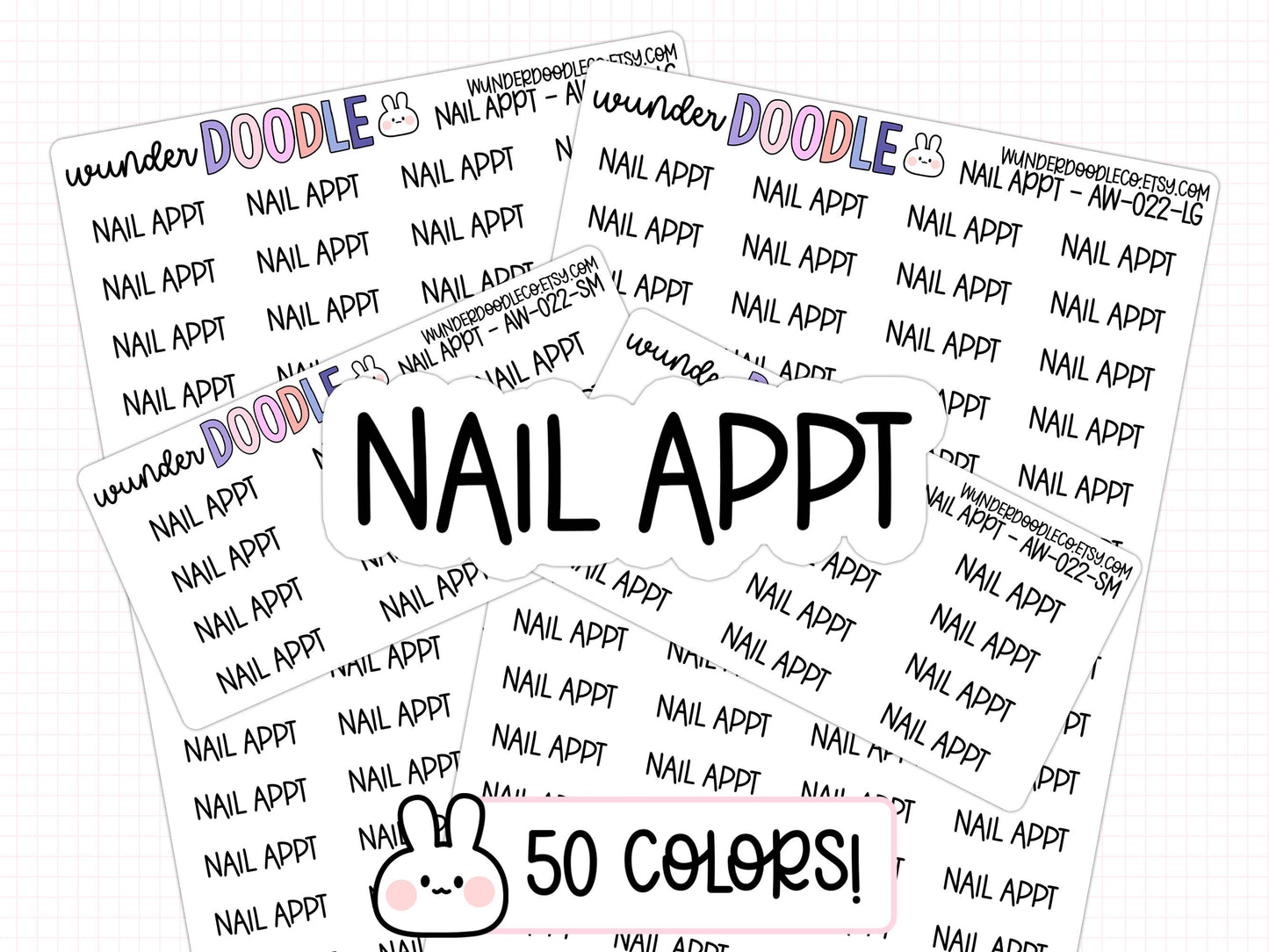 Nail Appt Planner Stickers | AW-22