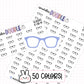 Glasses Planner Stickers | IC-08