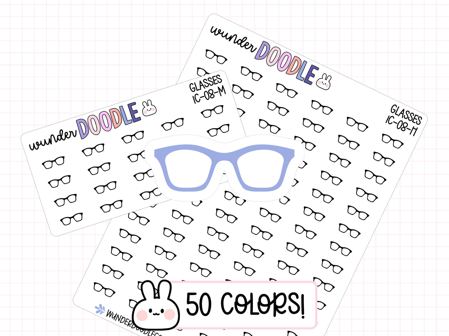 Glasses Planner Stickers | IC-08