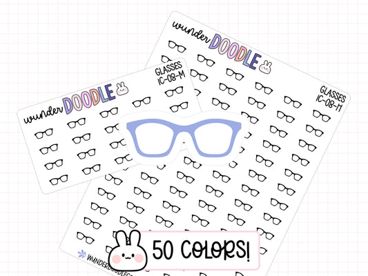 Glasses Planner Stickers | IC-08