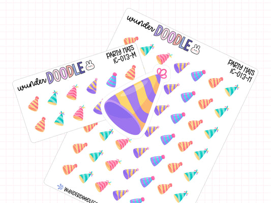 Party Hats Planner Stickers | IC-013