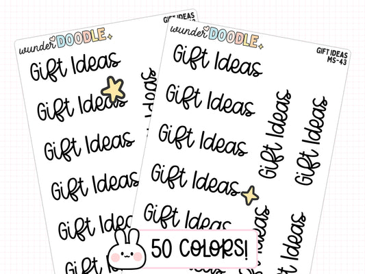 Gift Ideas Planner Stickers | MS-43