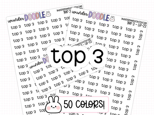 Top 3 Planner Stickers | LR-023