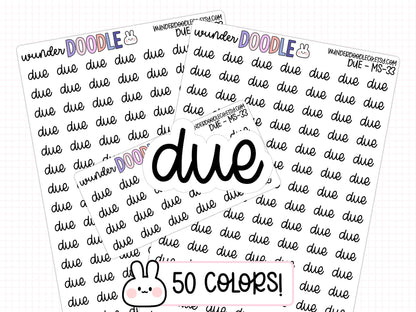 Due Planner Stickers | MS-33