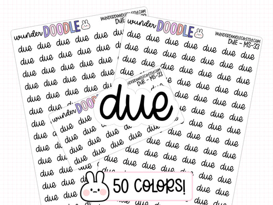 Due Planner Stickers | MS-33