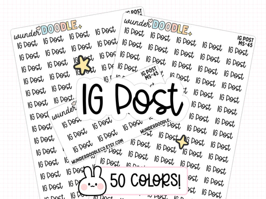 IG Post Planner Stickers | MS-45