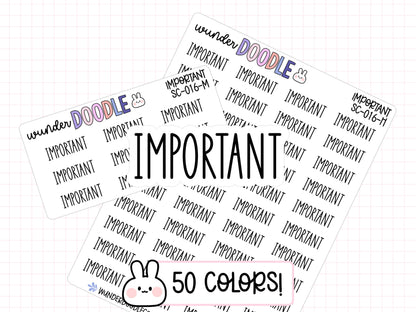 Important Planner Stickers | SC-016