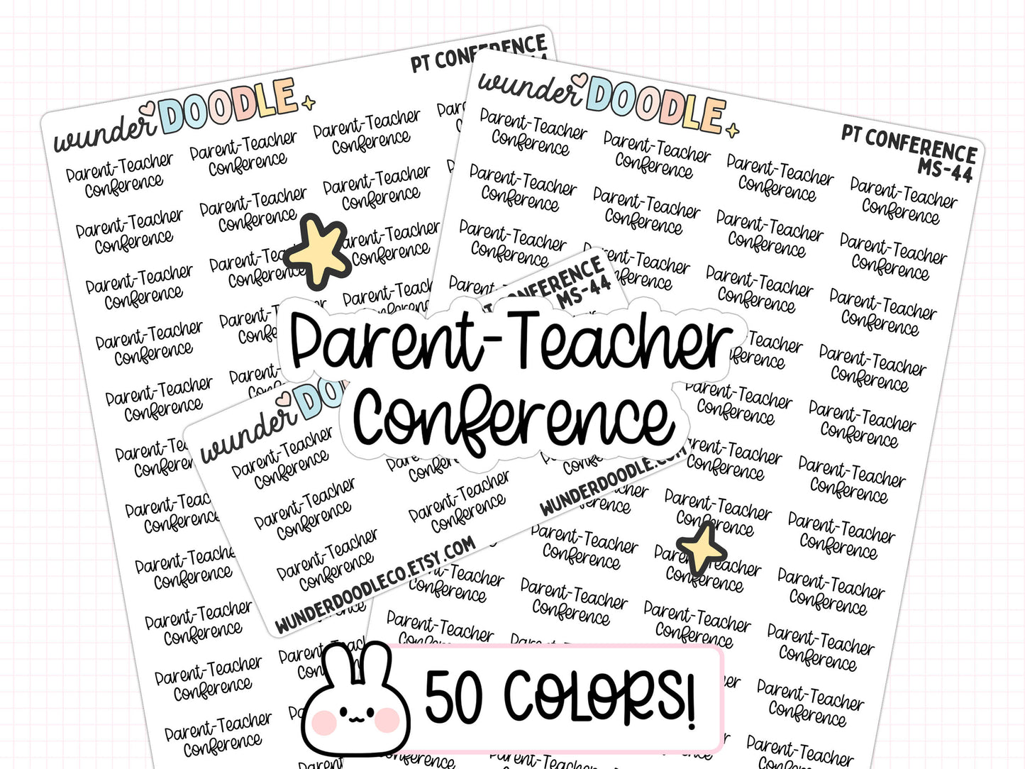 Parent Teacher Conference Planner Stickers | MS-44