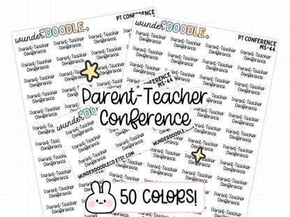 Parent Teacher Conference Planner Stickers | MS-44