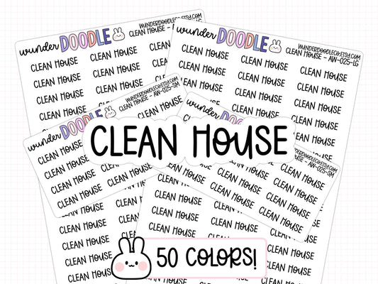 Clean House Planner Stickers | AW-25