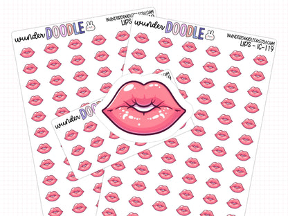 Lips Planner Stickers | IC-119