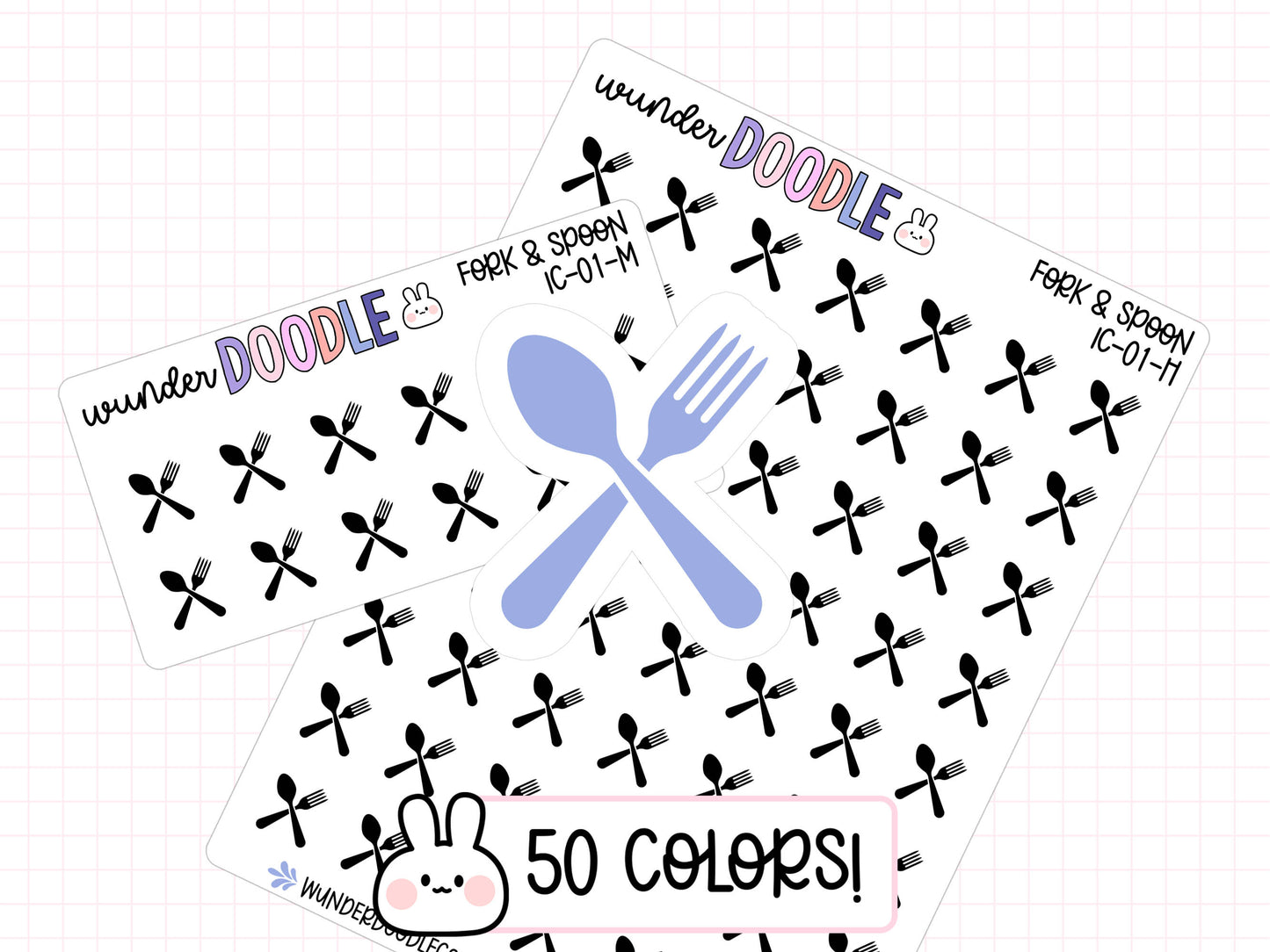 Fork & Spoon Planner Stickers | IC-01