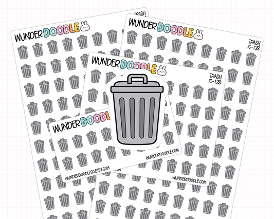 Trash Planner Stickers | IC-138