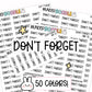 Don't Forget Planner Stickers | AW-16