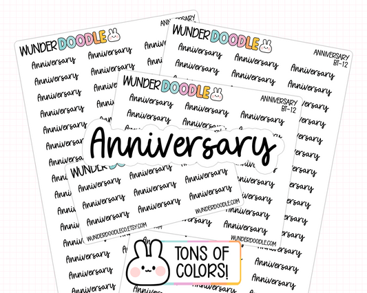 Anniversary Planner Stickers | BT-12