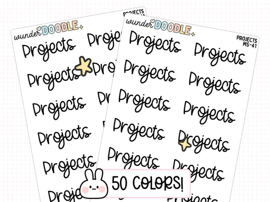 Projects Planner Stickers | MS-41