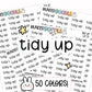 Tidy Up Planner Stickers | LR-31