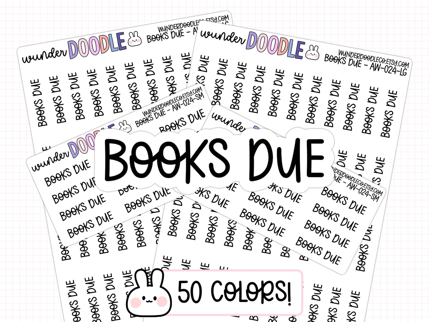 Books Due Planner Stickers | AW-24