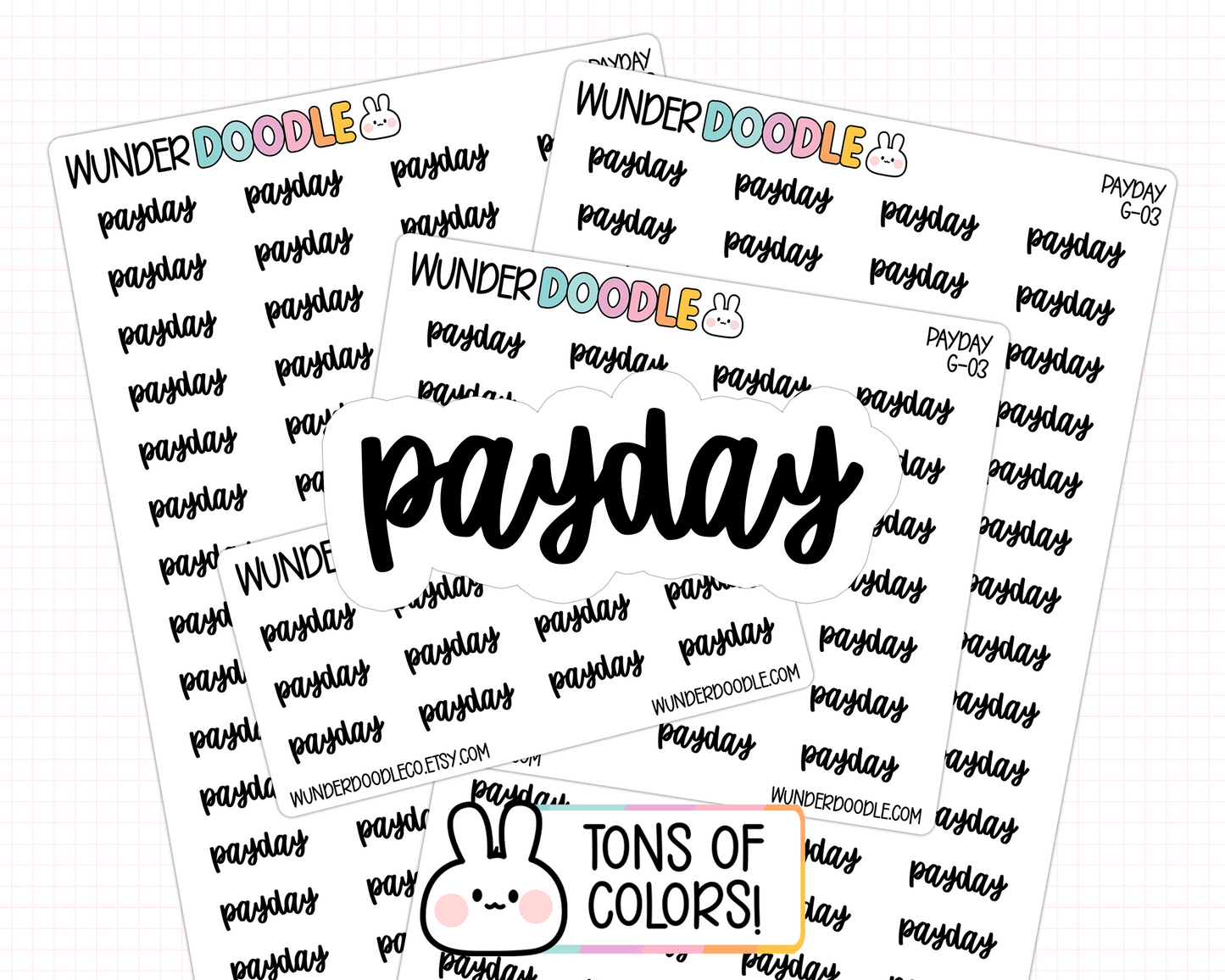 Payday Planner Stickers | G-03