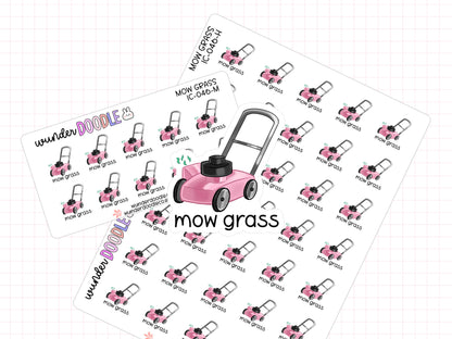 Mow Grass Planner Stickers | IC-046