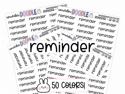 Reminder Planner Stickers | LR-06