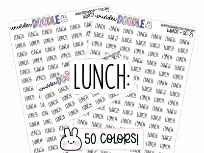 Lunch Planner Stickers | SC-21