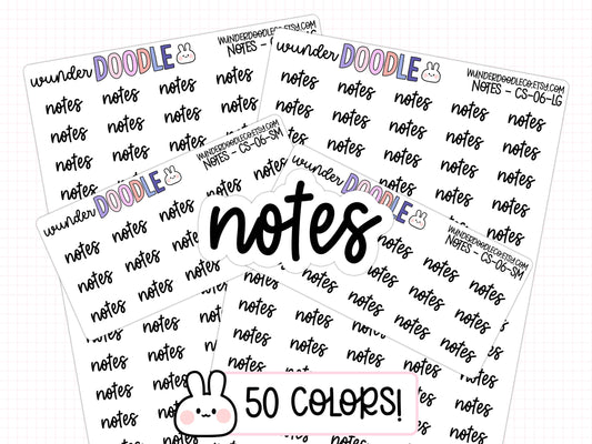 Notes Planner Stickers | CS-06