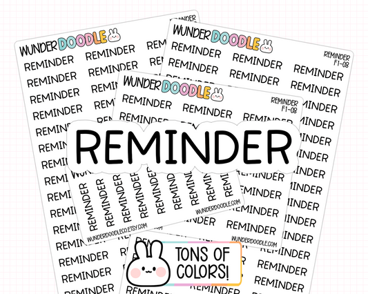 Reminder Planner Stickers | F1-08