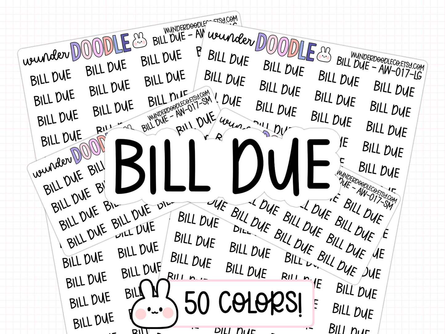 Bill Due Planner Stickers | AW-17